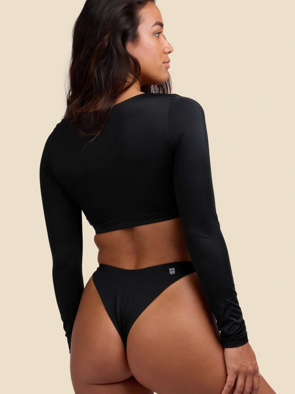 Jolyn Eryn Krouse Avalon Top Black Rashguard Surfing XS
